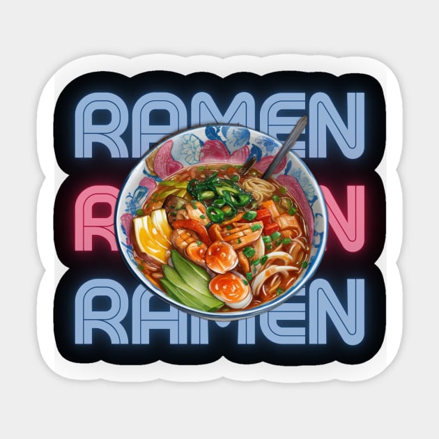 Ramen Katakana Soup Japan Japanese Vintage Sticker by Flowering Away